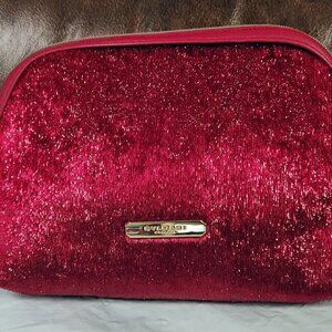 Bulgari Red Glitter Cosmetic Bag